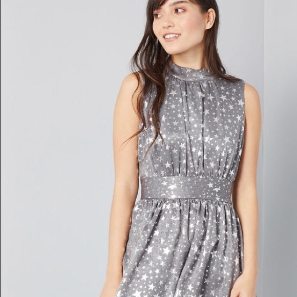 Modcloth Dresses & Skirts - ModCloth Windy City Metallic Star Dress
